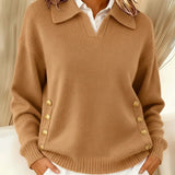 Vicenta | Pullover com Colarinho Polo e Botões