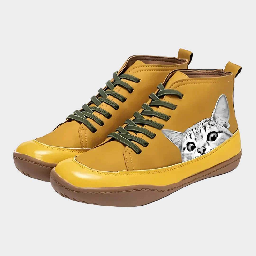Felina - Botas de couro para amantes de gatos