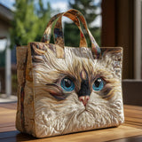Bolsas Feitas à Mão - Bolsa Branca com Olhos Azuis