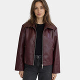 ROSÉLINEA | VESTE SIMILI CUIR CLÁSSICO