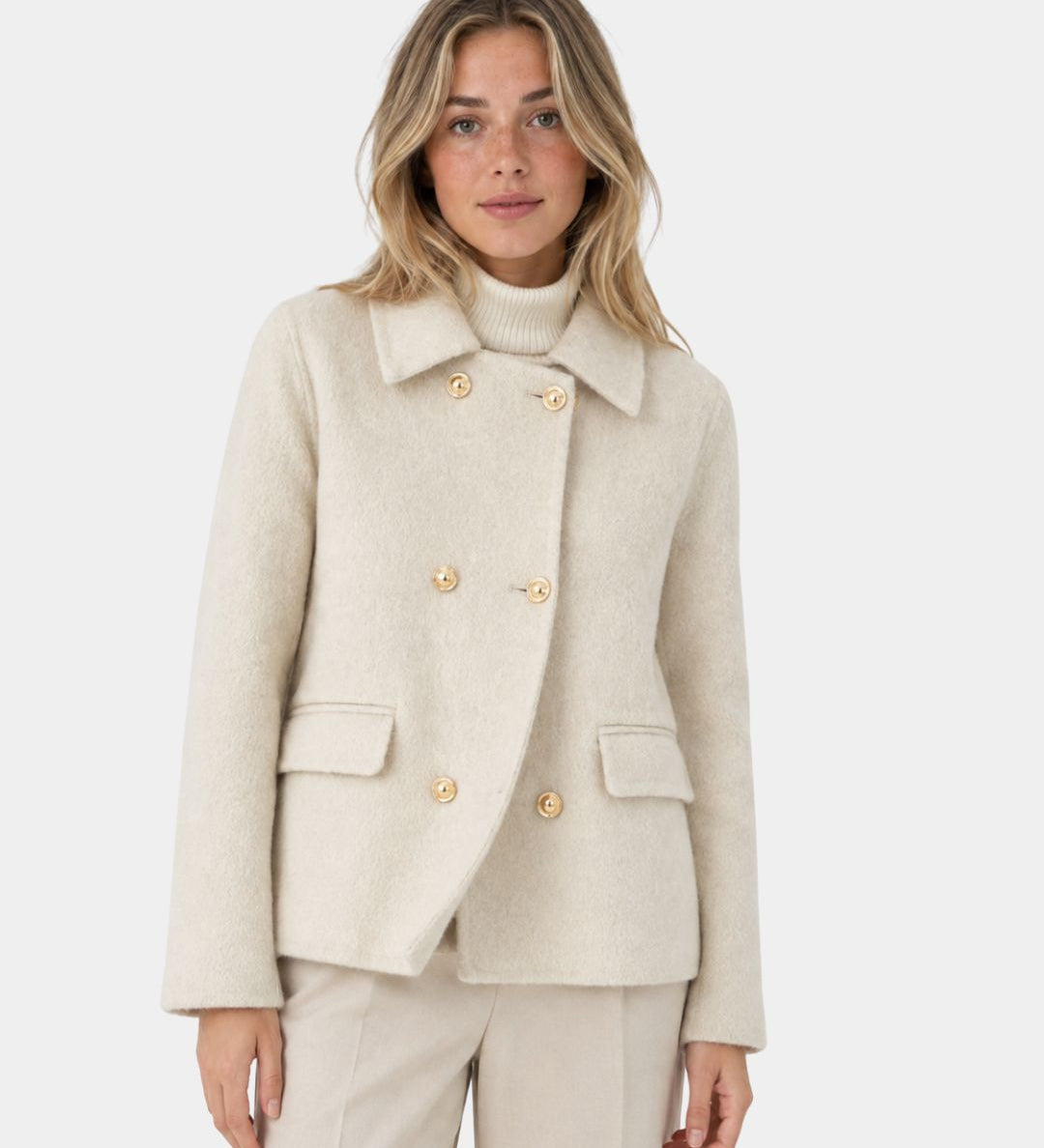 MÉLISYA | MANTEAU ELEGANTE COM GOLA