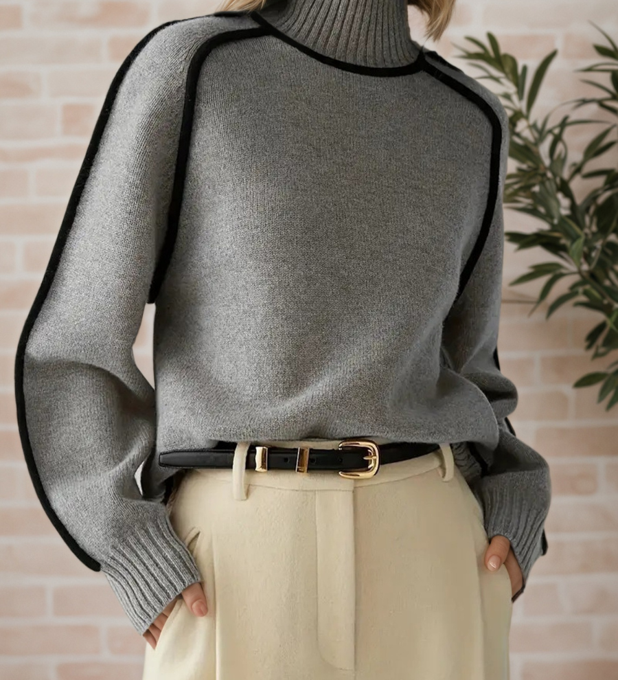 Donna | Pulôver Elegante com Gola Alta