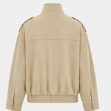 JULÉANE | BOMBER ELEGANTE COM GOLA ALTA