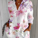 Anica | Blusa Artística Vibrante com Botões