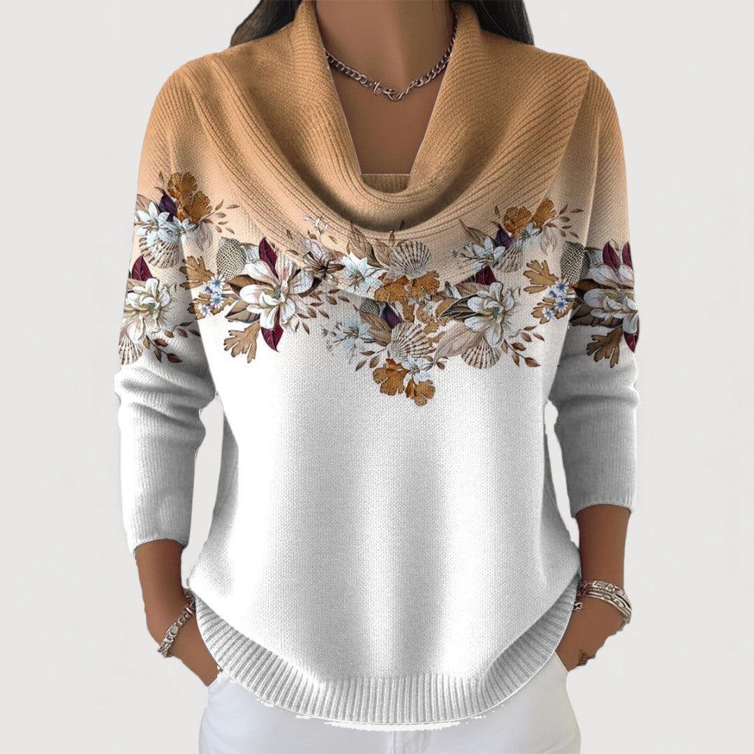 Alba | Pullover Floral com Gola Alta