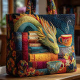 Bolsas Feitas à Mão - Dragão Leitor de Livros e Caneca