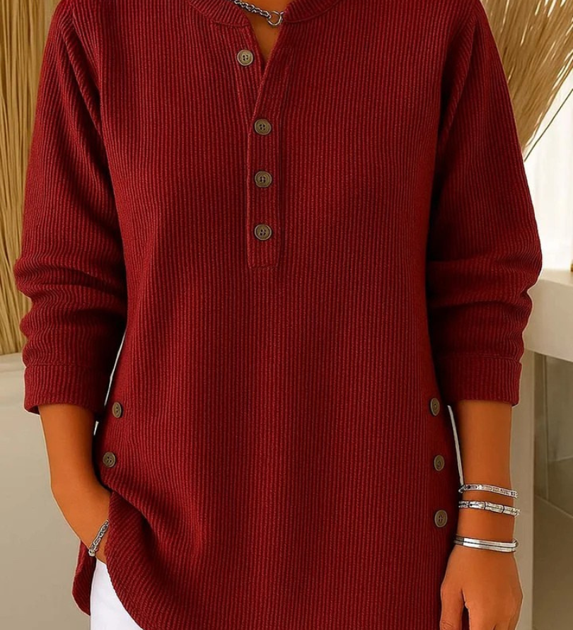 Nieves | Túnica Henley com Botões