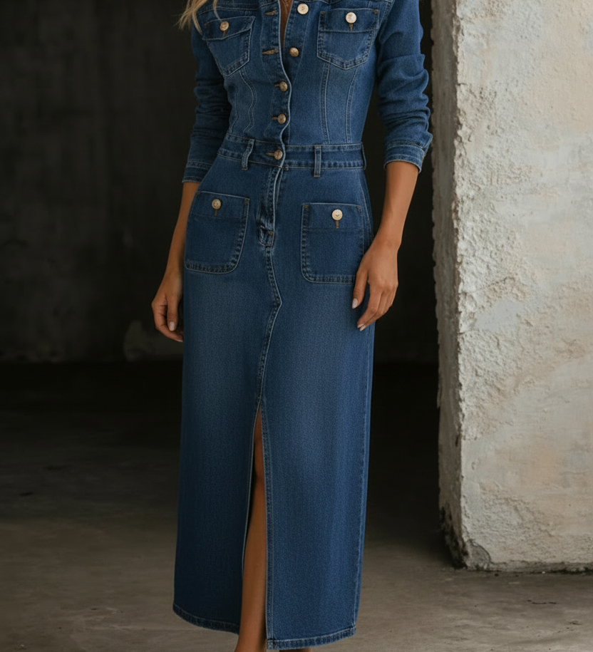 Leila | Denim Clássico e Confortável