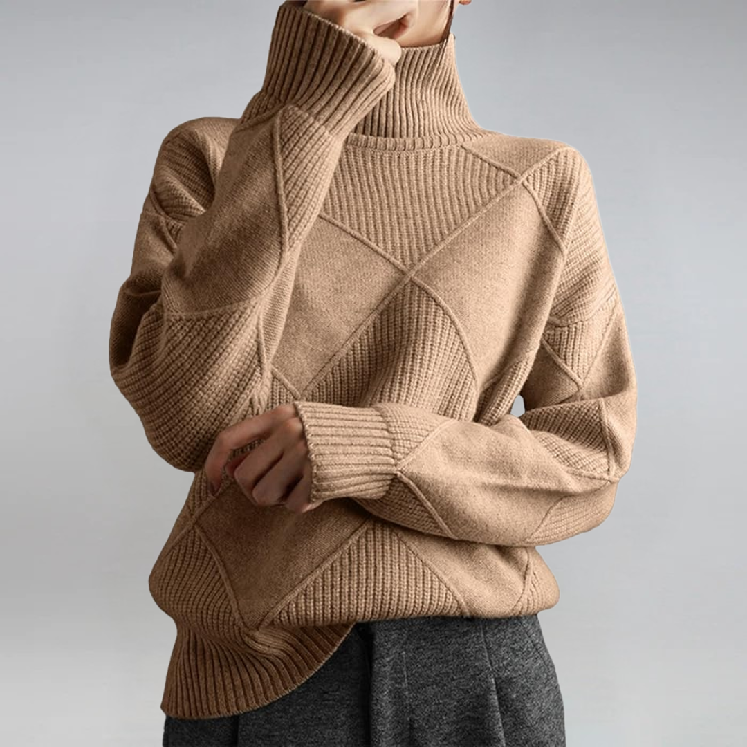 Lauren | Pullover de Cachemira Luxuosa com Gola Alta