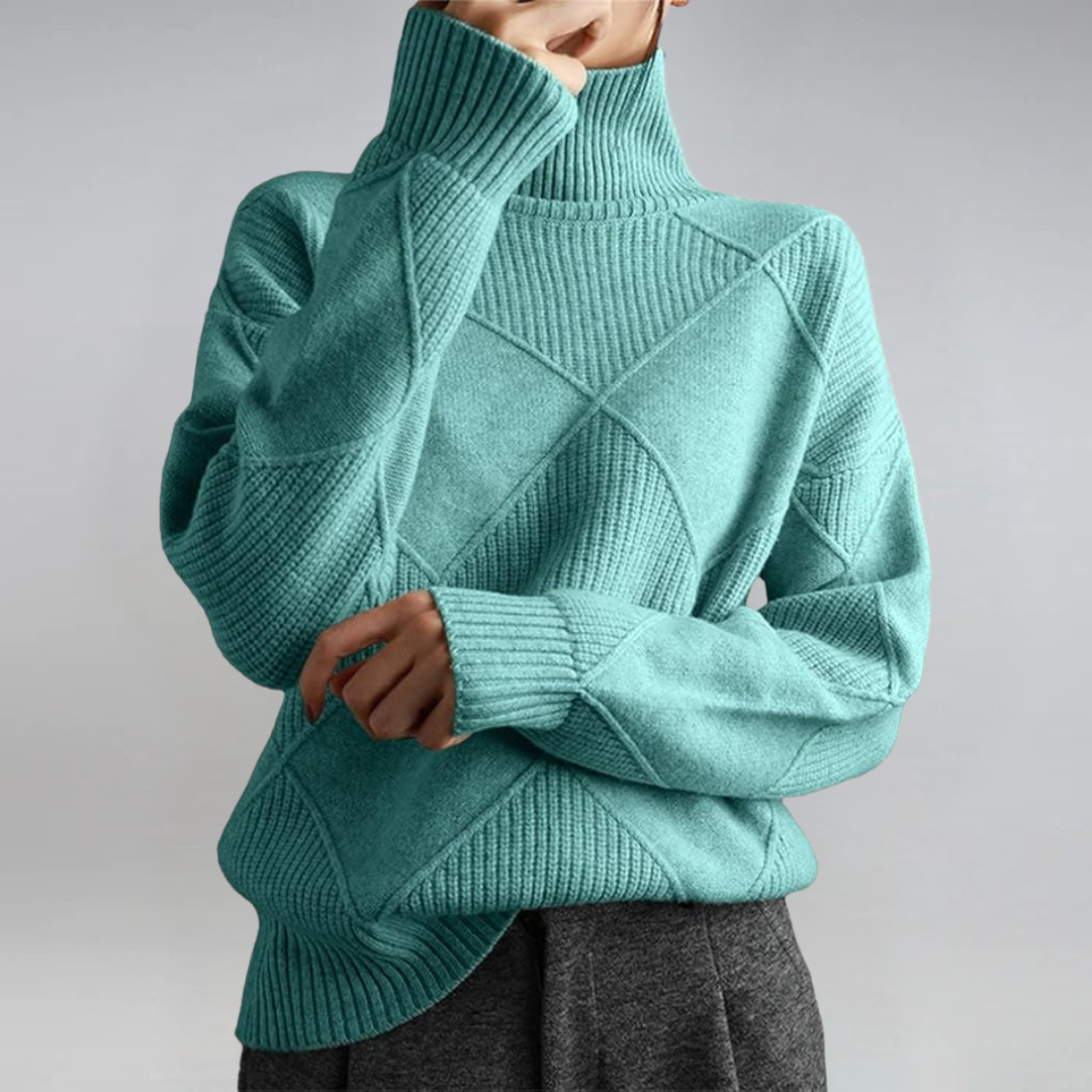Lauren | Pullover de Cachemira Luxuosa com Gola Alta