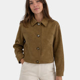 FLORÉANNE | VESTE CASUAL COM COL FRANÇÊS E MANCHAS LONGAS