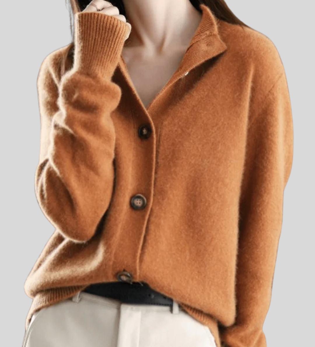 Claire | Cardigan em Cachemira Estilo Retro