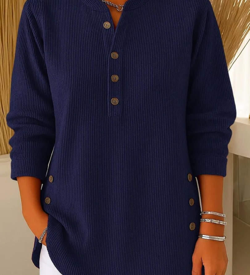 Nieves | Túnica Henley com Botões