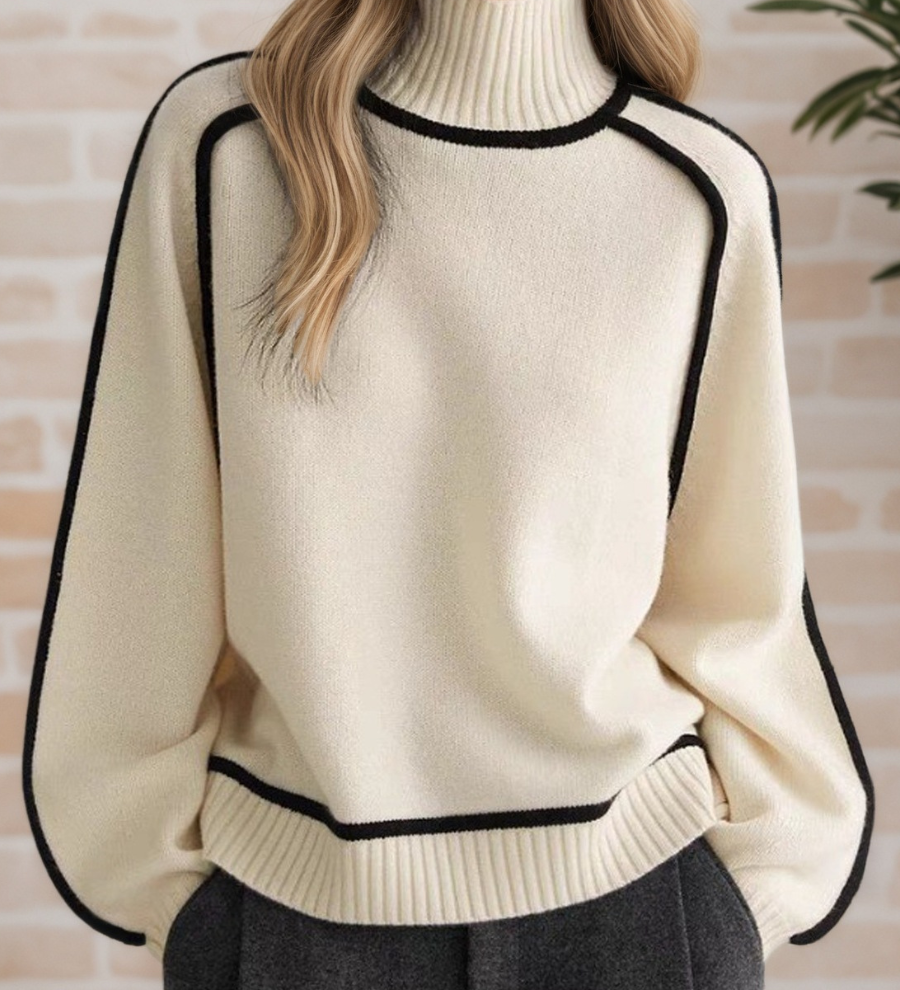 Donna | Pulôver Elegante com Gola Alta