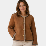 Agnès - Casaco em Suede com Bordo