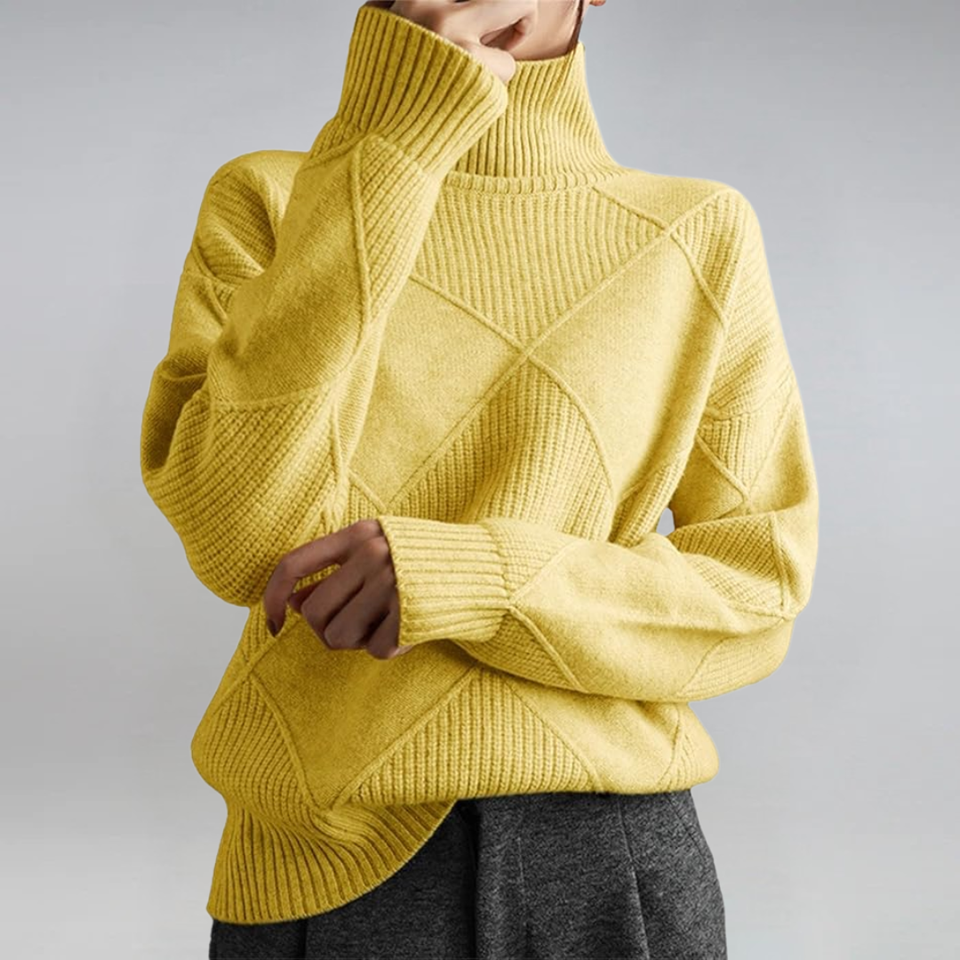 Lauren | Pullover de Cachemira Luxuosa com Gola Alta