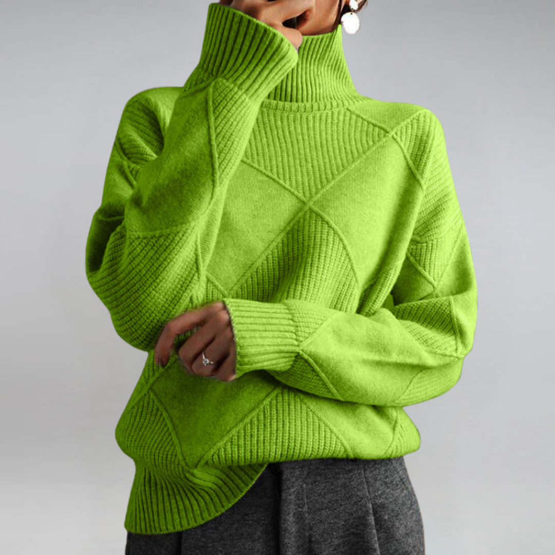 Lauren | Pullover de Cachemira Luxuosa com Gola Alta