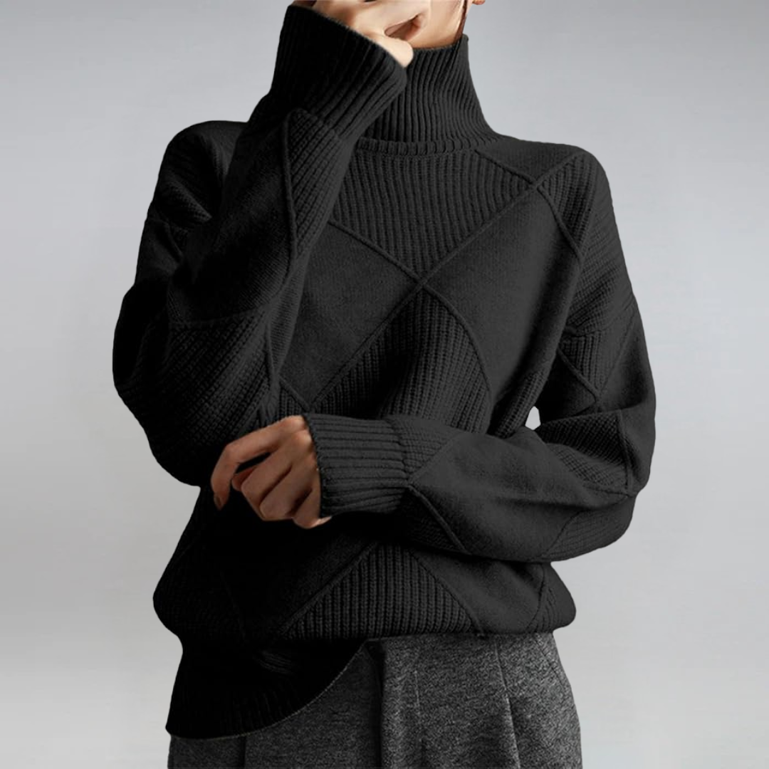 Lauren | Pullover de Cachemira Luxuosa com Gola Alta