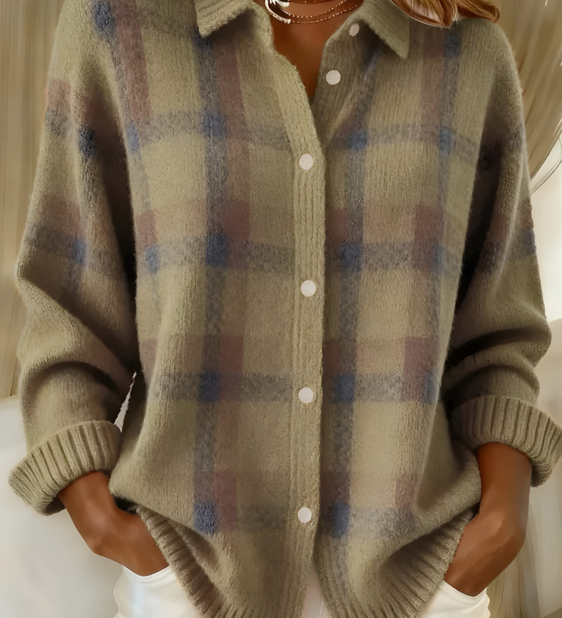 Corinne | Cardigan xadrez