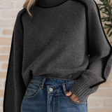 Donna | Pulôver Elegante com Gola Alta