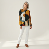 Léa - Pullover com padrão geométrico