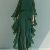 Aurora | Conjunto Elegante em Chiffon com Volantes