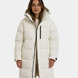 DORÉLIE | MANTEAU MATELASSÉ LONG COM CAPUZ