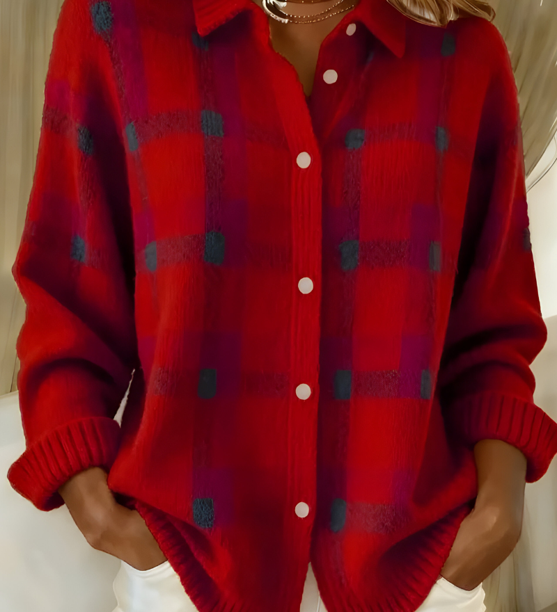 Corinne | Cardigan xadrez