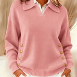 Vicenta | Pullover com Colarinho Polo e Botões