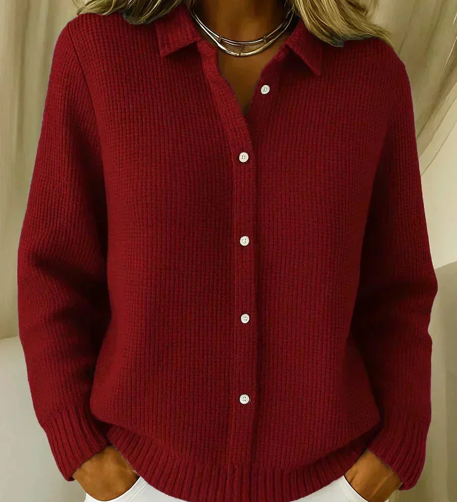 Carmela | Casaco em Tricot Texturizado com Botões