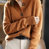 Claire | Cardigan em Cachemira Estilo Retro