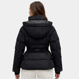 ELÉANNE | MANTEAU DOUTOUBE NOIR CINTURADO