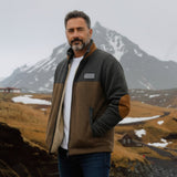 Aaron | Casaco de polar com painéis contrastantes castanhos