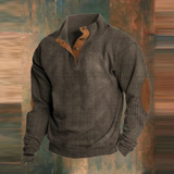 Austin | Pull de gola alta em olive canelado com meia zip