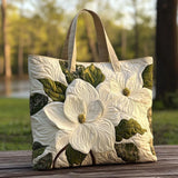 Bolsas Feitas à Mão - Elegantes Lírios Brancos