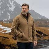 Eric | Casaco em polar bege com fecho éclair