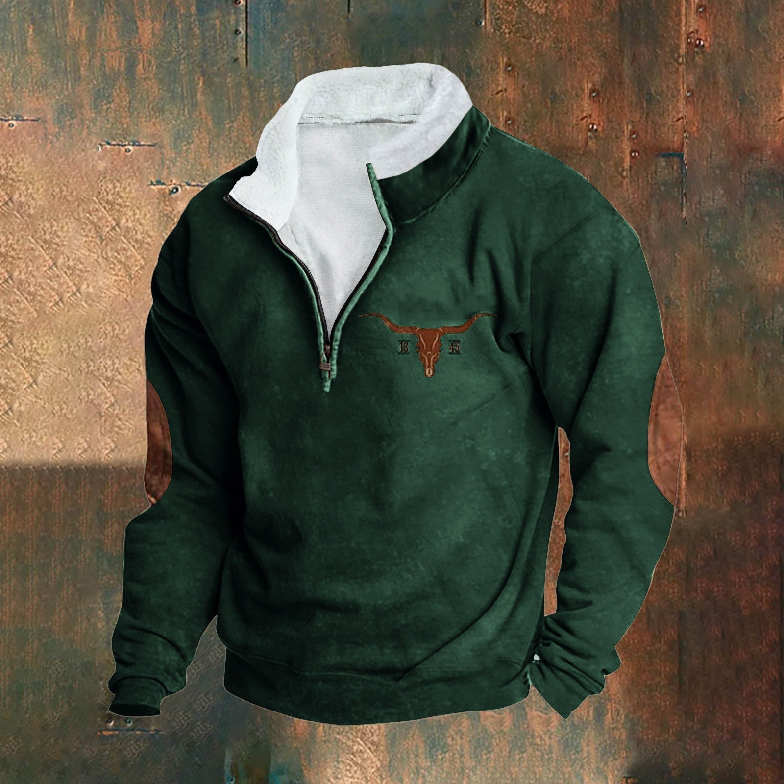Emmett | Sweatshirt creme com meio fecho