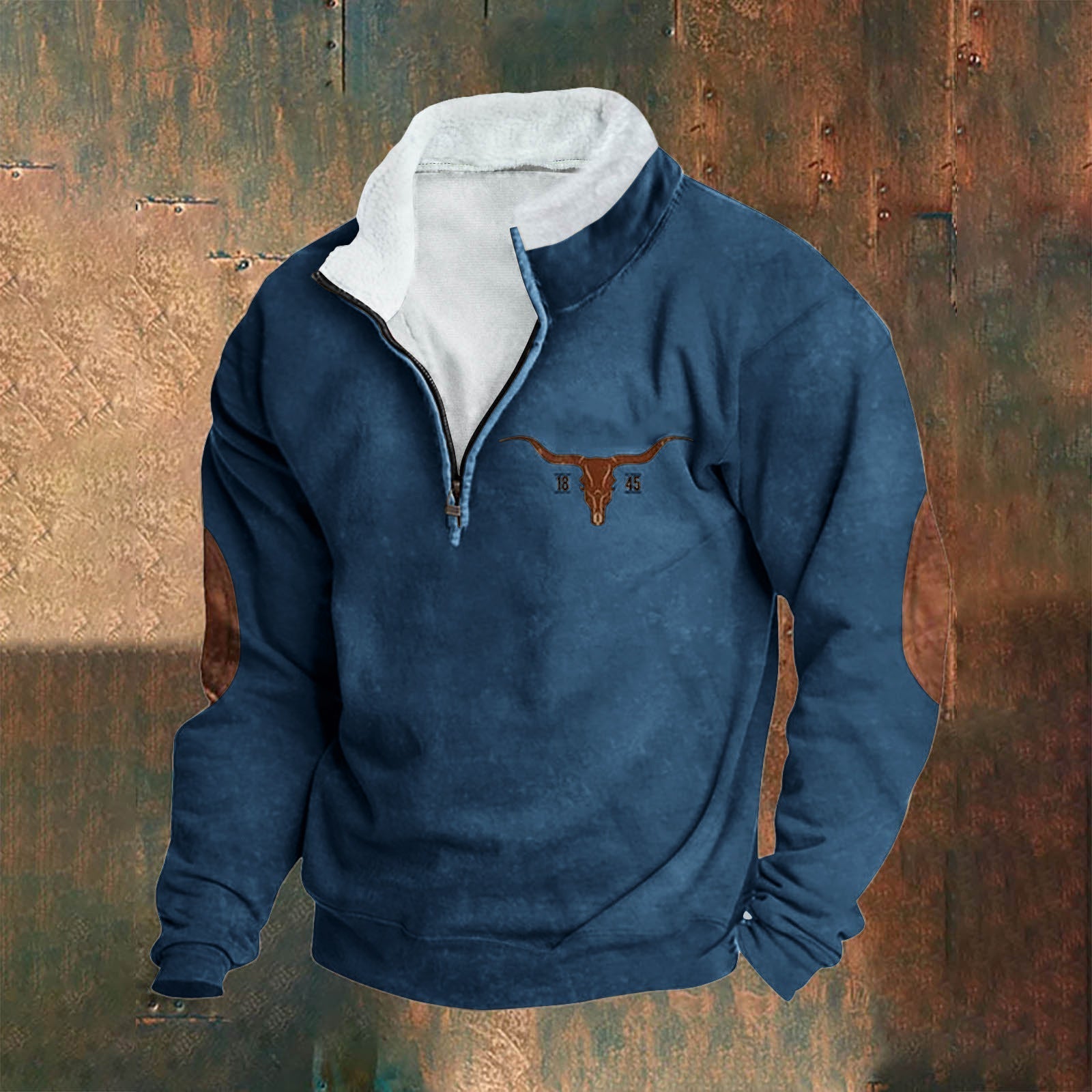 Emmett | Sweatshirt creme com meio fecho