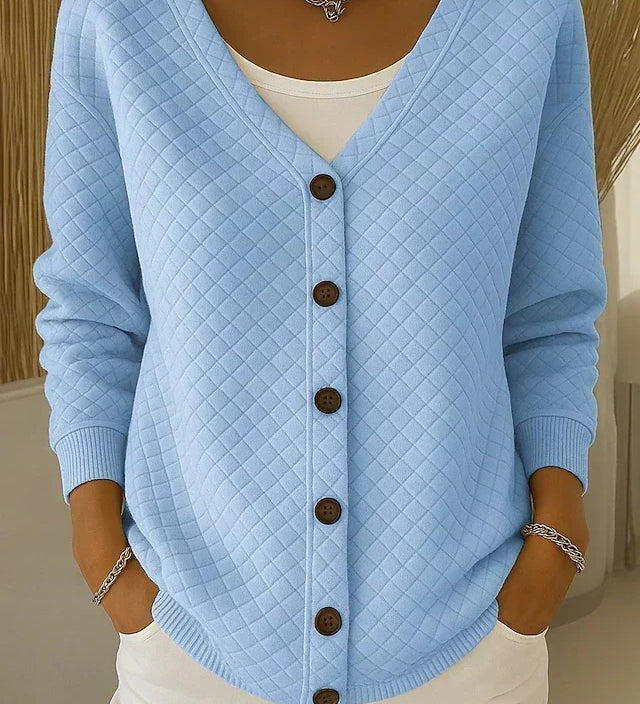 Leonor | Casaco de Tricot Matelassado com Botões