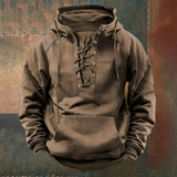 Louis | Sweat com capuz em renda castanha