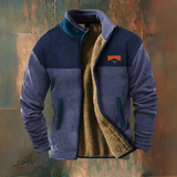 Miles | Casaco em polar bicolor preto