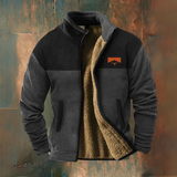 Miles | Casaco em polar bicolor preto