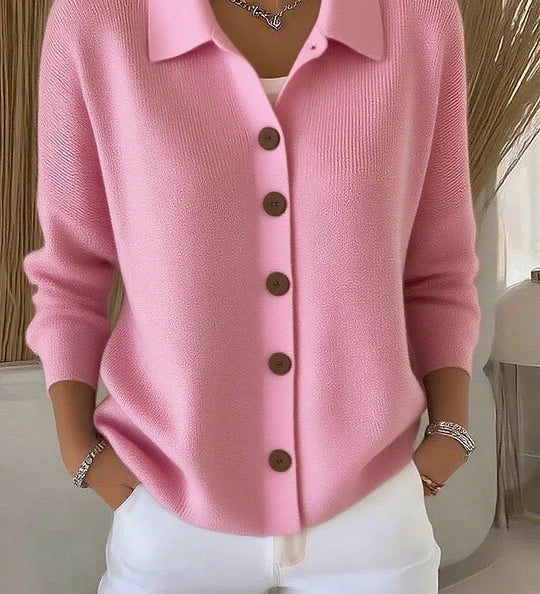Josefina | Casaco de Tricot com Gola e Botões