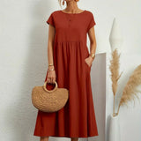 Gabriela - Vestido Elegante Midi Fluído Intemporal