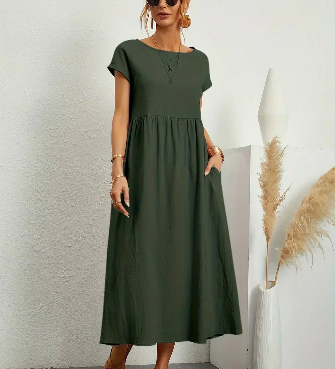 Gabriela | Vestido Midi de Elegância Intemporal
