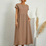 Gabriela - Vestido Elegante Midi Fluído Intemporal