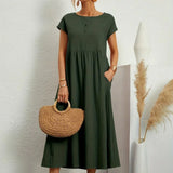 Gabriela - Vestido Elegante Midi Fluído Intemporal