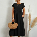 Gabriela - Vestido Elegante Midi Fluído Intemporal