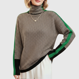 Eleanor | Pullover de Gola Alta Herringbone Luxe