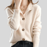 Claire | Cardigan em Cachemira Estilo Retro